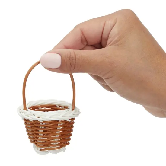 24 Pack Mini Woven Baskets with Handles - Miniature Baskets for School Projects, Easter-Themed Party, Arts & Crafts, Picnic (2 x 3 Inches), For Ages 3-8 {7}