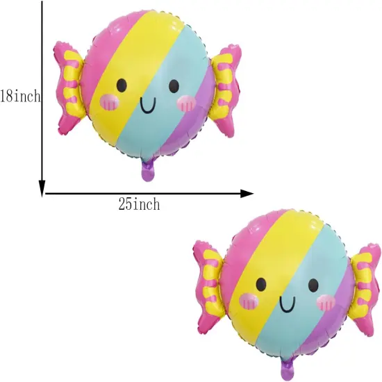 8PCS Ice Cream Cnady Foil Balloons Sweet Candy Foil Balloon for ice Cream Themed Party Decorations Baby Shower Wedding Party Decorations {2}