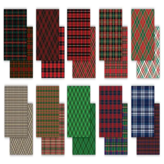 Craft Consortium Double-Sided Paper Pad 6"X6" 40/Pkg-Tartan, 20 Designs {7}