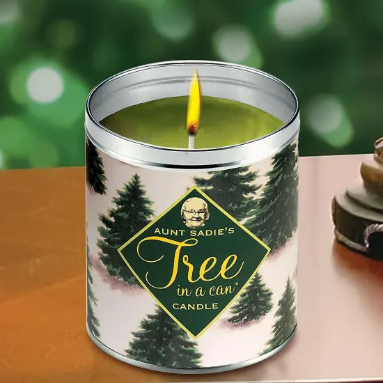 Collections Etc Aunt Sadie's Tree in a Can Pine Scented Candle {1}