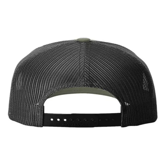 Richardson&reg; Five Panel Trucker with Rope Cap Black/ Charcoal {7}
