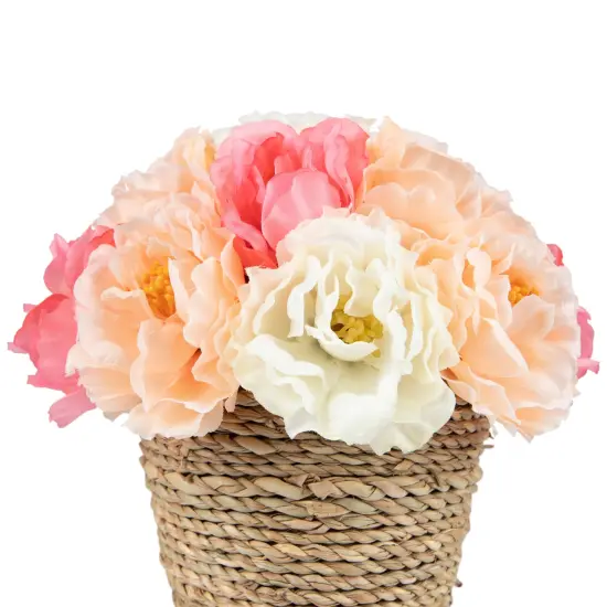 Northlight Hydrangea Springtime Artificial Flower Pot - 6" - Pink {7}