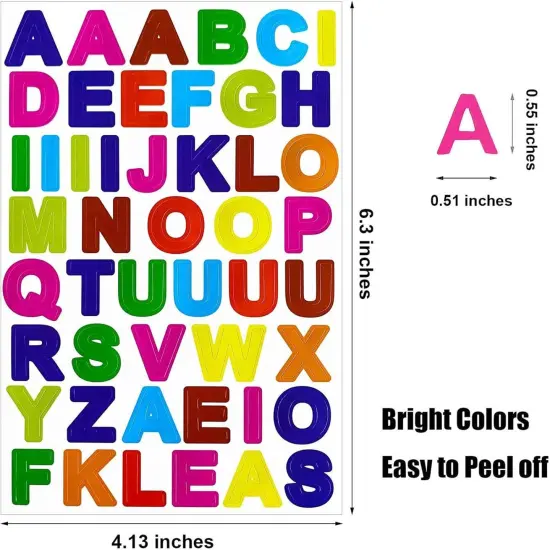 60 Sheets 2880 Pieces Alphabet Letter Number Stickers (Letter & Number) {3}