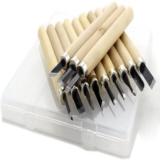 Wood Carving Knife Set, 12 Pcs Carving Tools for DIY Sculpture Beginners {3}
