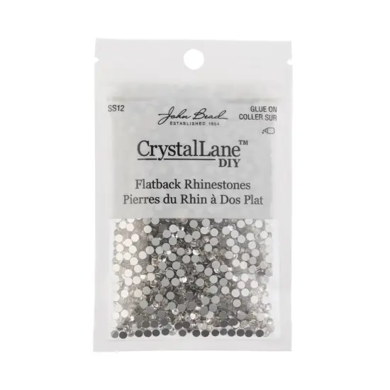 Crystal Lane DIY SS12 Glass Flatback Rhinestones, 2880pcs {3}