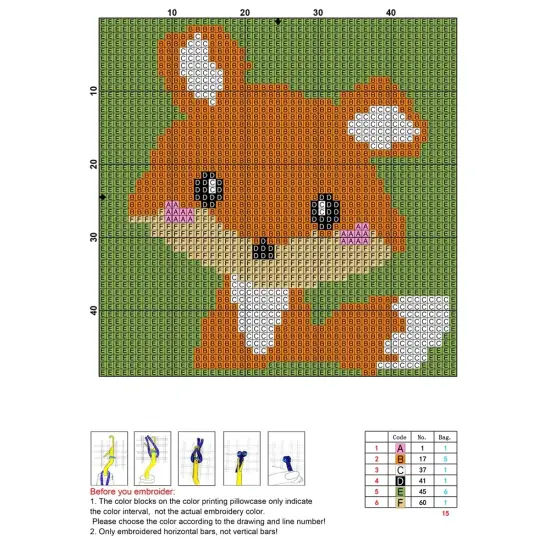 Latch Hook Kits Rug Fox Crochet Yarn Cushion Colour Pre-Printed Canvas Cover Rug Needlework DIY Hook and Latch Kit Christmas Home Decoration 30x30cm/12 X12inch {6}