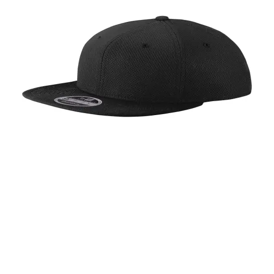 New Era® Original Fit Diamond Era Flat Bill Snapback Cap Black {1}
