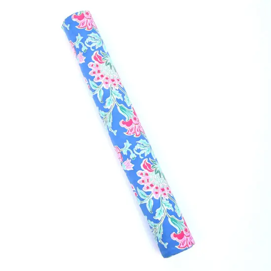 Blue Floral Gift Wrap Roll-Set of 5 {2}