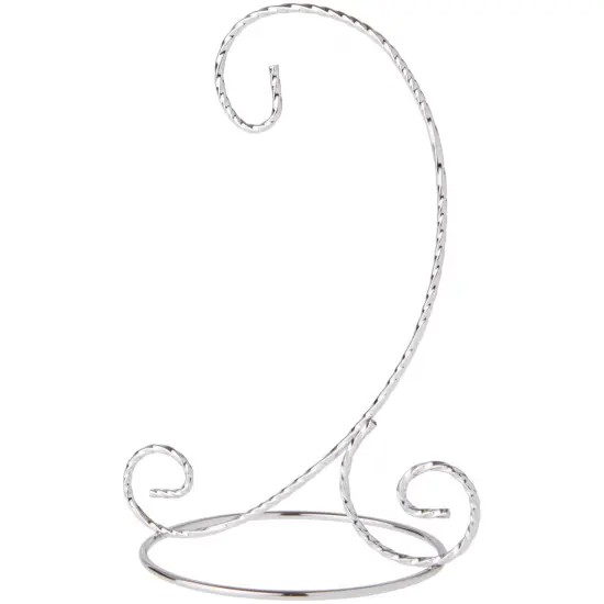 Bard's Twisted Silver Ornament Stand, Small, 7" H x 5.125" W x 5.125" D {1}