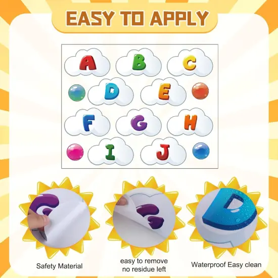 159 Pcs Alphabet Sensory Path Adhesive Sensory Path Decals for Floor and Wall Floor Decals {4}