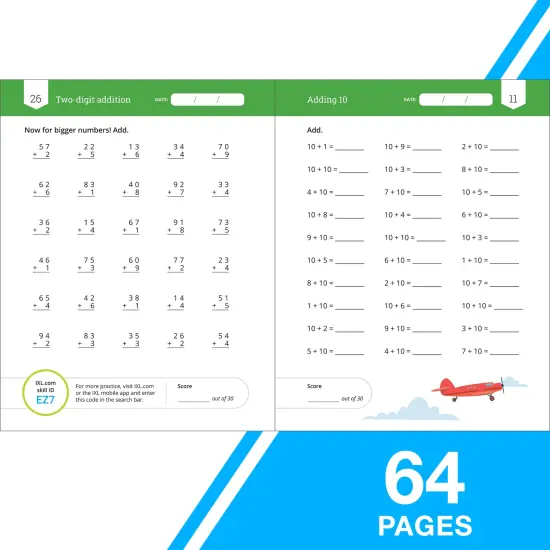 IXL Addition Facts & Fluency 2nd Grade Math Workbook, Mathematics Book for Kids Ages 7-8 Covering Addition Facts Through 20 and 2 Digit Adding Problems With Numbers up to 99 {3}