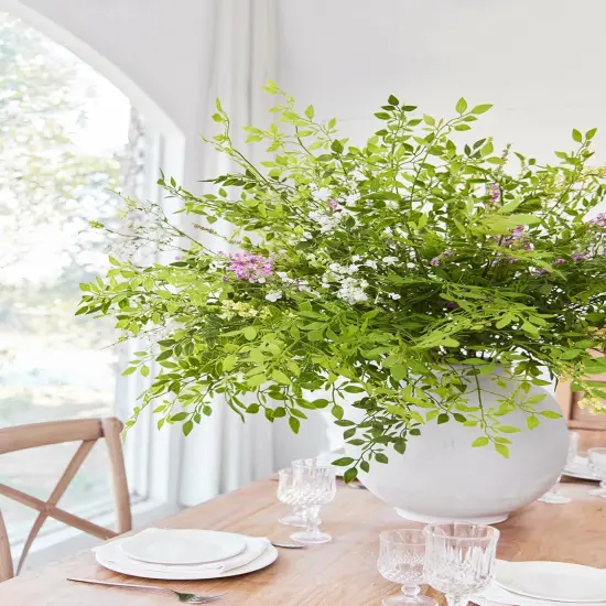 12pcs 44inch Fake Flowers Home Decor Faux Greenery Stems Branches for Vase Artificial Flowers for Spring Wedding Table Centerpieces {3}