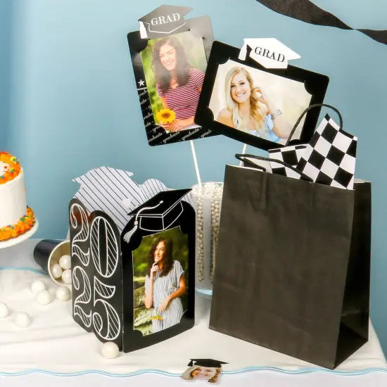 Big Dot of Happiness Graduation Cheers - Graduation Party Picture Centerpiece Sticks - Photo Table Toppers - 15 Pieces {3}