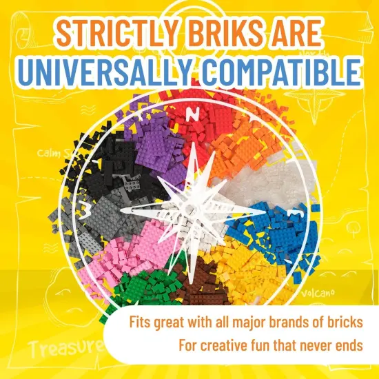 Strictly Briks Toy Building Block, 12 Vibrant Colors, 1008 Pieces, Classic Bricks Building Starter Kit for Kids, 100% Compatible with All Major Brick Brands, Ages 3-14 Multicolor {4}