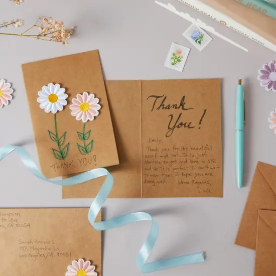 96 Pack Vintage-Style Airmail Stationery Set (48 Lined Paper Sheets with Matching Envelopes) for Letter Writing, Travel Map Design Brown {3}