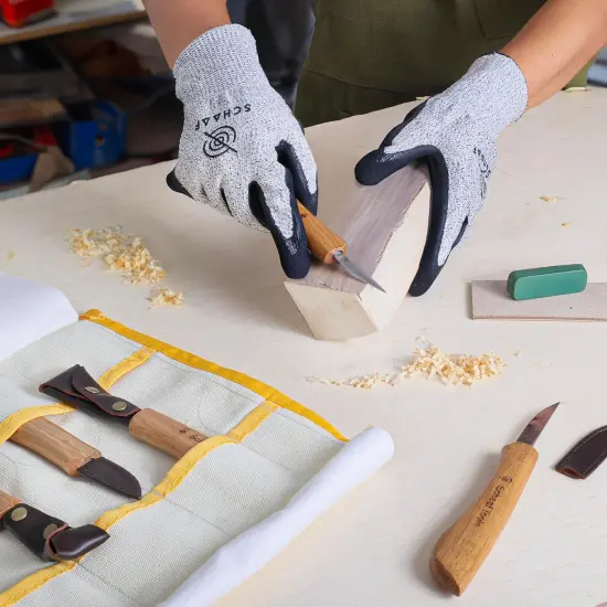 Wood Carving Kit, Deluxe 5pc Whittling Knife Set with Razor-Sharp Knives, Spoon Carving Knife, Wood Whittling Kit for Beginners and Adult Crafts {5}