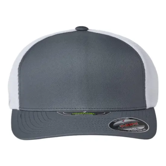 Flexfit&reg; Unipanel Trucker Cap Melange Navy/ White {6}