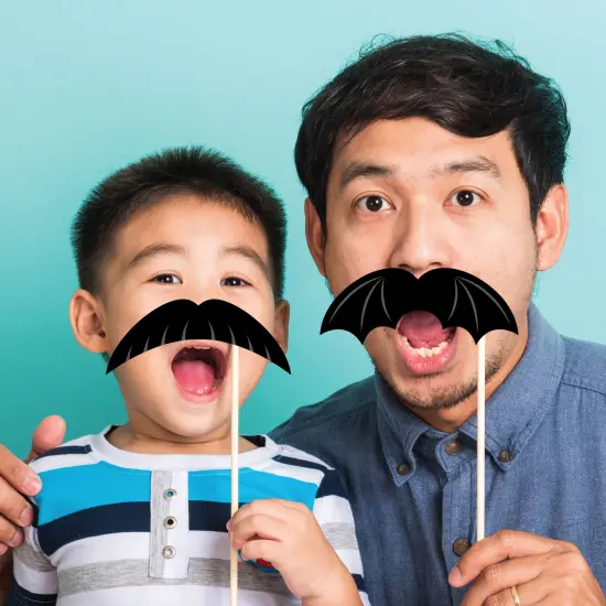 Big Dot of Happiness Goth Girl Photo Booth Props Kit, Black and Purple Halloween or Gothic Birthday Party Supplies - 20 Count Selfie Prop Sticks {5}