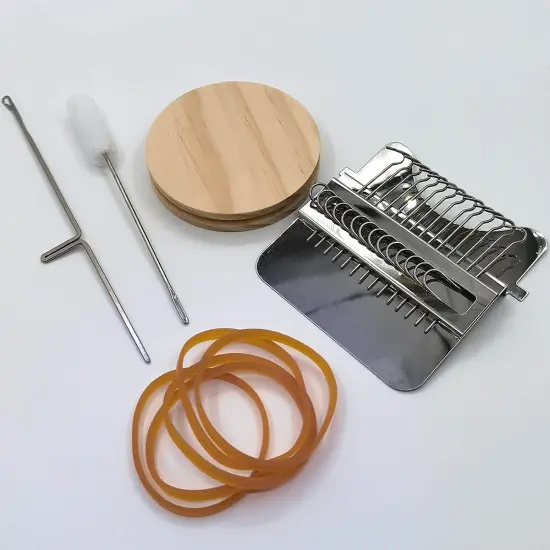 Rumexeng Small Weaving Loom, Wooden Speedweve Darning Loom Type Weave Tool, Convenient DIY Darning Machine for Mending Jeans and Clothes Quickly and Easily, Makes Beautiful Stitching (14 Hooks) {2}