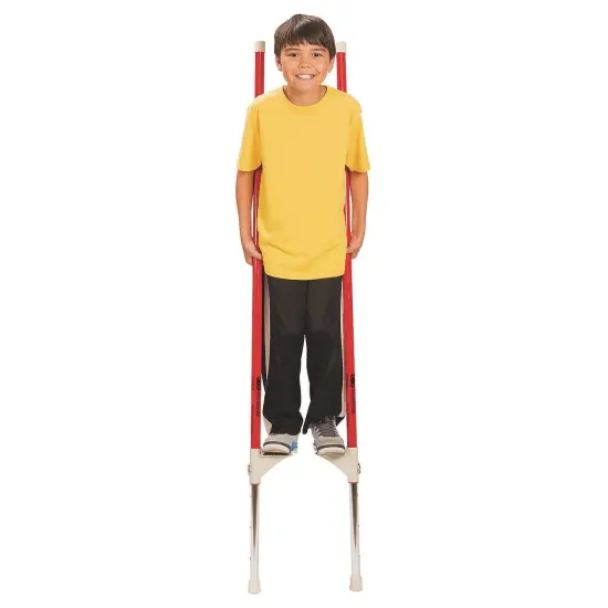 S&S Worldwide Sky High Stilts. Adjustable Height Aluminum Stilts with 4 Height Levels for Kids and Adults up to 250 Pounds. Fun Circus, Balance Building Activity. Pair of Stilts. {3}