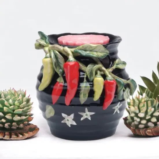 Ceramic Chili Pepper Tart Burner, Home D&eacute;cor, Gift for Her, Gift for Mom, Kitchen D&eacute;cor, Bathroom Decor {2}