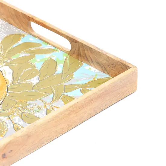 Wooden Square Bird Tray {3}