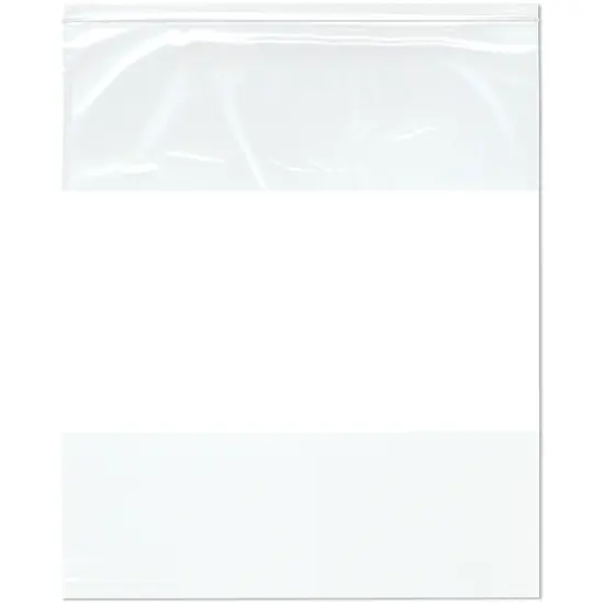 Plymor 20" x 24" (Pack of 50), 2 Mil White-Block Zipper Reclosable Plastic Bags {1}