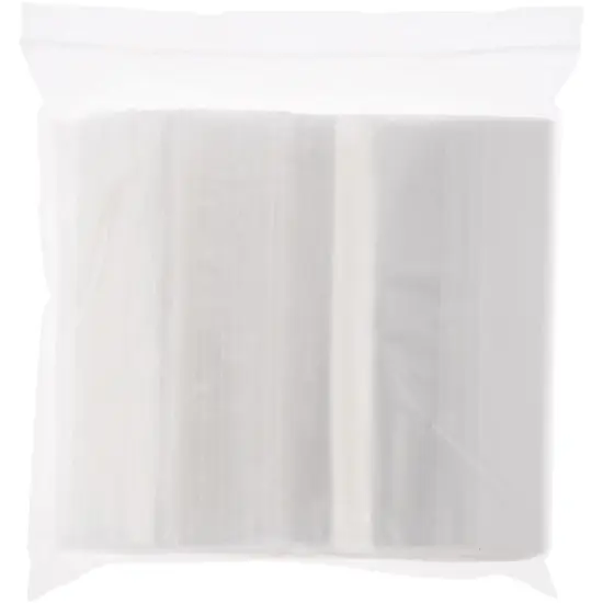 Plymor 6" x 10" (Pack of 100), 2 Mil White-Block Zipper Reclosable Plastic Bags {4}
