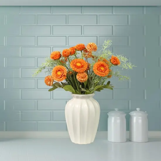 Fall Flowers Orange Daisy Artificial Flowers {5}