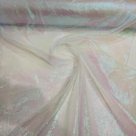 1 Yard Crush Iridescent Organza Fabric Lightweight Sheer Nylon Acrylic for Decor Costumes 44/45 Inch Width Turquoise {5}