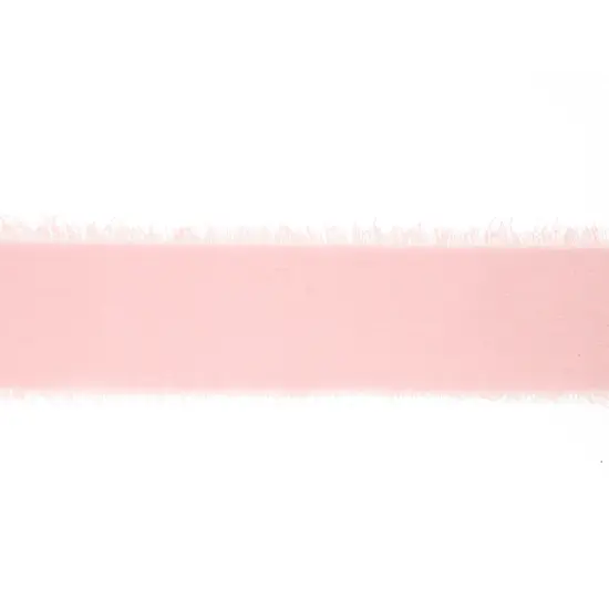 LaRibbons 1 1/2" Frayed Edge Chiffon Ribbon | 10 Yard Roll Pink {4}