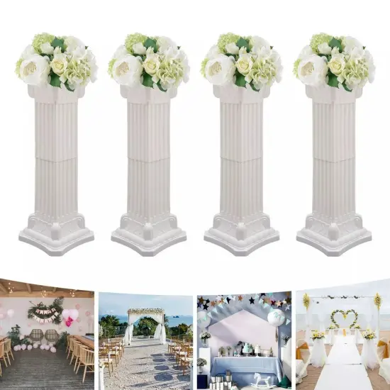 4 Pcs Wedding Party Roman Pillars European Style Landscaping Flowerpot Holder {1}