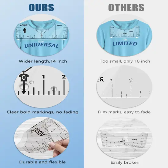Tshirt Ruler Guide Vinyl Alignment, Shirt Measurement Tool Placement Center Desgins {5}