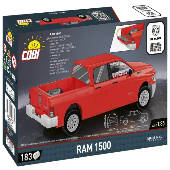 COBI RAM 1500 Vehicle Model Building Set, 183 Pieces {5}