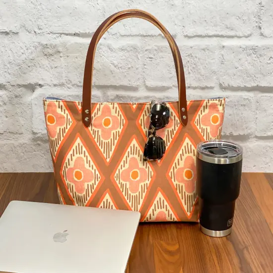 Crosscut Sewing Co.&reg; Market Tote Bag Sewing Project Kit for Beginners with Fabric, Instructions and Video Pacific {4}