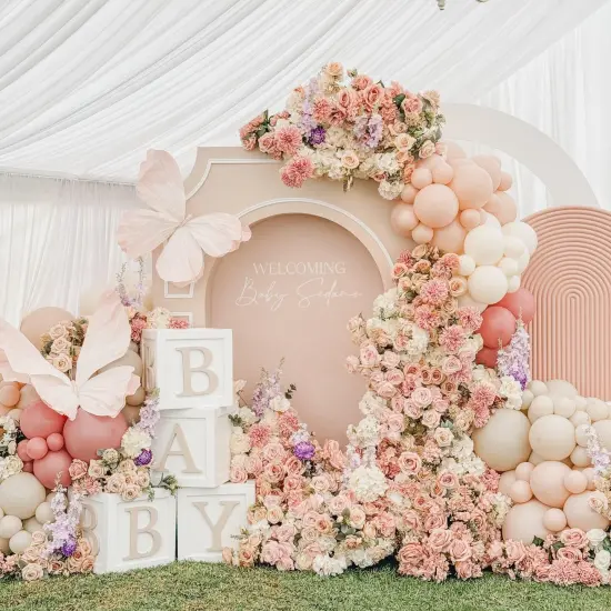 151pcs Boho Dusty Pink Balloon Arch Garland Kit {3}