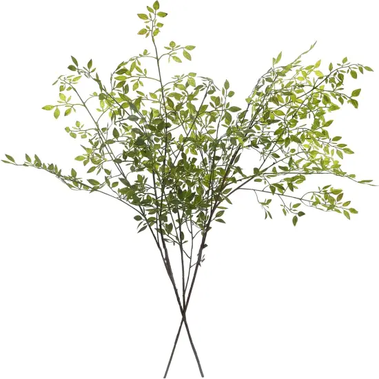 Artificial Plants,2PCS 43.3" Green Nandina Faux Branches for Vase,Artificial Plants for Shop Garden Office Home D&eacute;cor {1}
