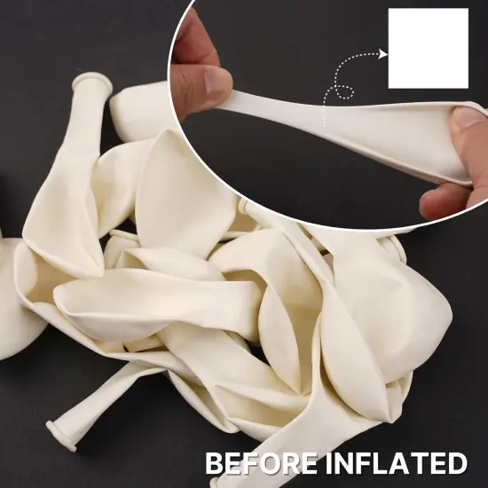 White Balloons, 123 pcs White Different Sizes Pack of 18 12 10 5 Inch White Balloon Arch Kit Balloon Garland for Birthday, Graduation, Wedding, Anniversary Party Decorations, White-Y13 {5}