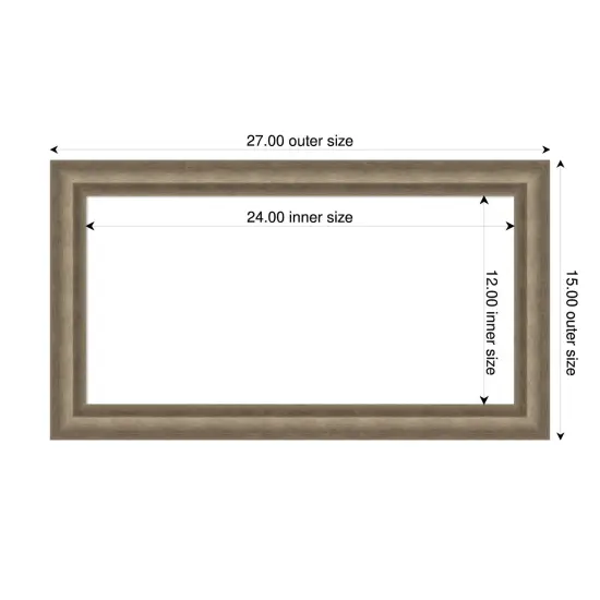 Angled Framed Dry Erase Magnetic Board Bronze {4}