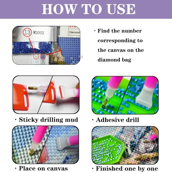 DIY Diamond Art Painting Kits for Adults Wolf, 5D Animal Diamonds Painting Full Round Drill(12x16in) {5}