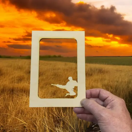 Karate photo frame insert Baltic Birch (FRAME NOT INCLUDED) {5}