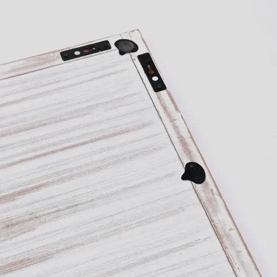 Wood Floral Hand Carved Wall Accent with Mirror Work - 24" x 71" {6}