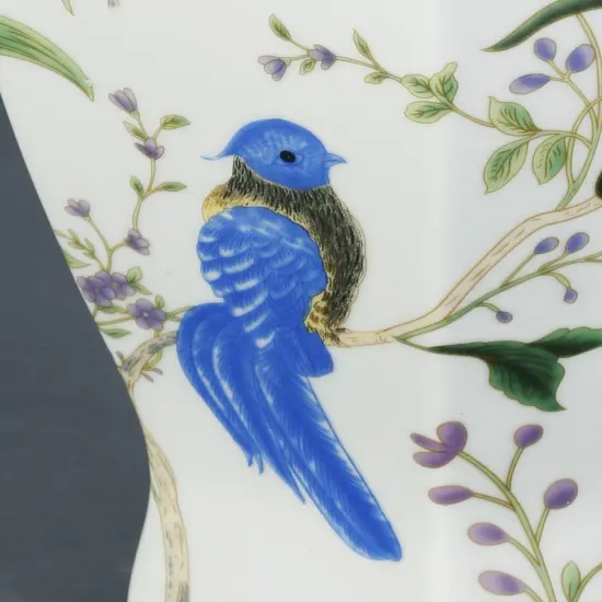 AA Importing Birds and Flowers Hexagonal Ginger Jar with Lid Multicolor {3}