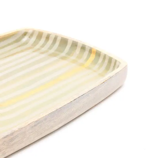 Running Stripes Wooden Platter (Large) {3}