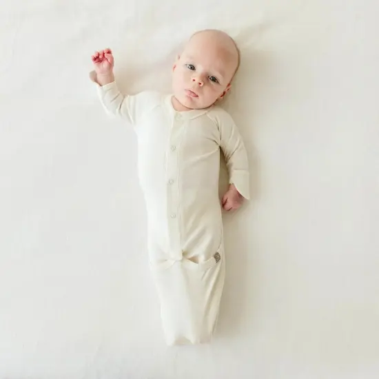 Rabbit Skins&reg; Infant Baby Rib Layette Sleeper White {6}