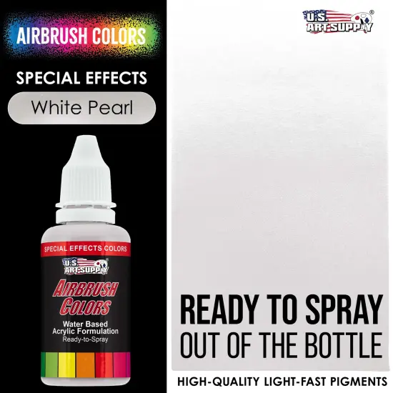 White Pearl, Pearlized Special Effects Acrylic Airbrush Paint, 1 oz. {2}