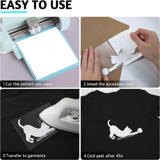 White HTV Heat Transfer Vinyl Bundle: 13 Pack 12" x 10" White Iron on Vinyl {2}