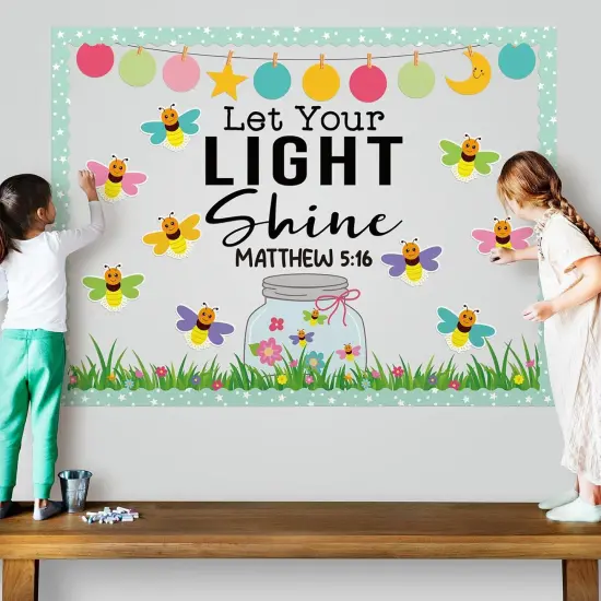 96 Pcs Let Your Light Shine Church Bulletin Board Decor {2}