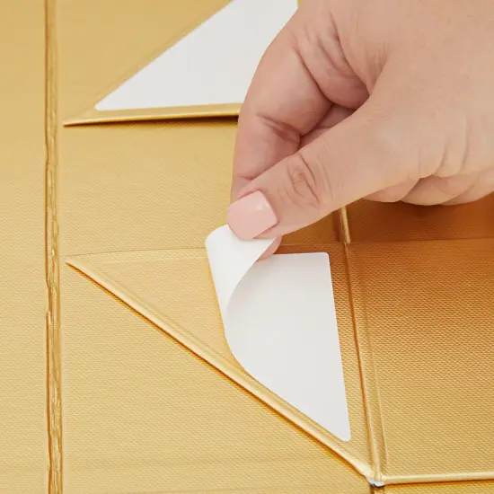 6 Pack Proposal Boxes with Lid for Groomsmen, Bridesmaid, 9.5 x 9.5 x 3.5 Inch Square Glossy Gold Magnetic Gift Box for Parties, Retail {6}