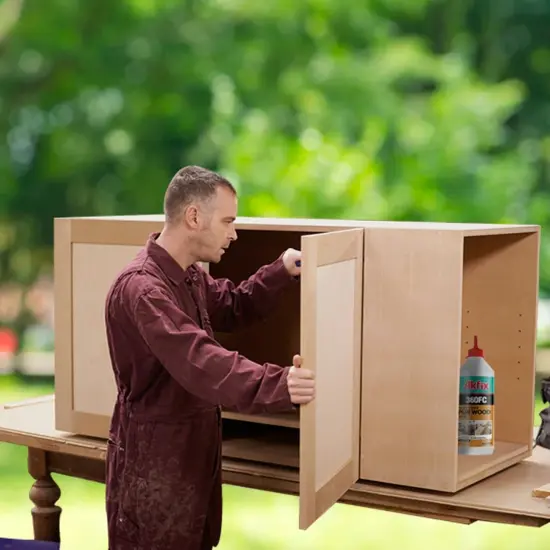 Fast Drying Wood Glue (1x15.4 fl.oz)- High-Performance D4 Polyurethane Adhesive, Waterproof Marine Glue, Strong Adhesive for All Wood Types, Metal, Concrete, Ceramic | 15.4 fl.oz. 1 Pack {2}